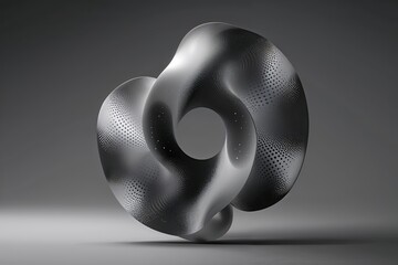 Poster - Dynamic Grayscale Gradient Album Cover Template with Innovative Fractal Shapes and Halftone Finishes for Music, Events, and Advertising