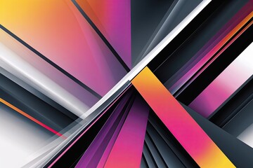 Poster - Dynamic Monochrome Gradient Backdrop Featuring Bold Asymmetric Geometric Lines and Halftone Patterns