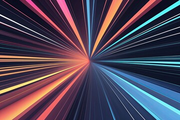 Poster - Modern Technology Abstract Gradient Line Art Poster Design