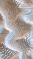 Poster - Abstract layered flowing design with soft curves and gradient color palette