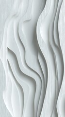 Poster - Abstract white flowing shapes with textured background, modern design element.