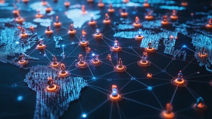 Poster - Global network of people