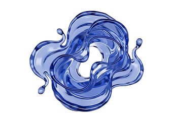 Fototapete - Abstract Blue Liquid Splash Dynamic 3D Render of Swirling Water or Fluid, Perfect for Backgrounds, Design Elements, and Creative Projects