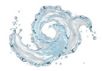 Fototapete - Dynamic Water Splash Abstract Swirling Liquid Design Element, Perfect for Refreshing Visuals and Creative Projects