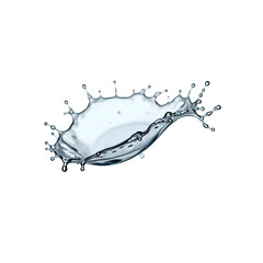 Poster - Captivating High Resolution Close-up Depiction of a Dynamic Water Splash with Exquisite Detail and Clarity on Neutral Backdrop