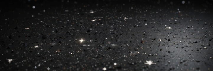 Wall Mural - dark canvas sprinkled with diamond-like stars , sparkle, background