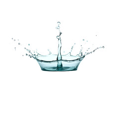 Aufkleber - Captivating Water Crown, An Intricate Fountain-Like Splash Displaying Dynamic Motion and Delicate Details on Isolated Composition