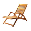 © Png Topia - Contemporary Reclining Wooden Beach Chair with a Sl Isolated on Transparent Background
