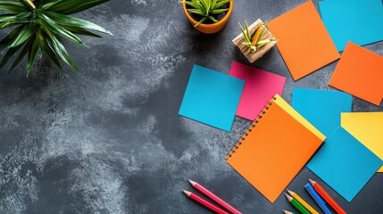 Poster - Innovation and development toolkit with planner, graphs, and mind map on workspace