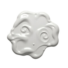 Poster - Detailed Macro Shot of Abstract White Spill with Swirling Patterns on a Flat Surface for Artistic Use