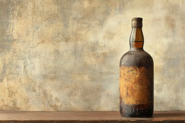 Poster - Vintage bottle against a textured backdrop.