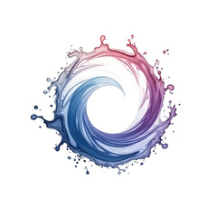 Poster - Dynamic Fluid Art, A Mesmerizing Spiral of Color and Motion Evoking the Majesty of Distant Galaxies and Nebulae