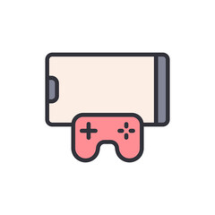 Poster - Mobile Gaming Concept Featuring A Smartphone And Wireless Controller