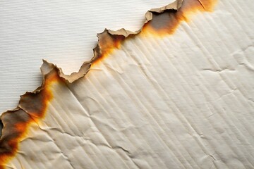 Poster - Burnt Edges Texture with White Paper Background for Graphic Design