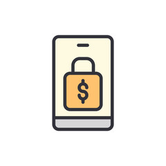 Poster - Smartphone Security Protecting Financial Transactions With Currency Symbol