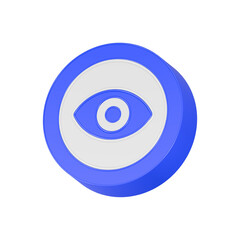 Aufkleber - View symbol eyes 3d rendering