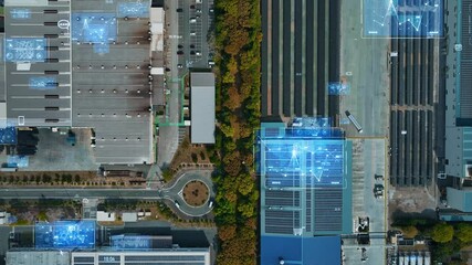 Poster - Industrial area and digital technology concept
