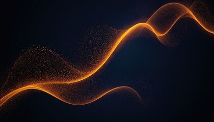 Poster - Abstract wave motion pattern on dark blue background wallpaper for digital technology AI Generated
3