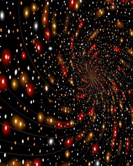 Poster - Spiral Motion in Cosmic Space with Vivid Stars and Colors