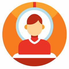 Fototapete - business man icon with speech bubble