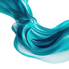 Poster - Flowing Waves of Turquoise Liquid Creating Dynamic and Fluid Motion in Abstract Artistry for Modern Designs and Creative Projects