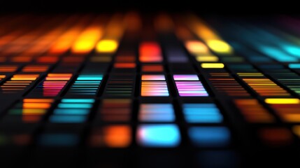 Leinwandbilder - Colorful light grid, abstract background, digital art, website banner
