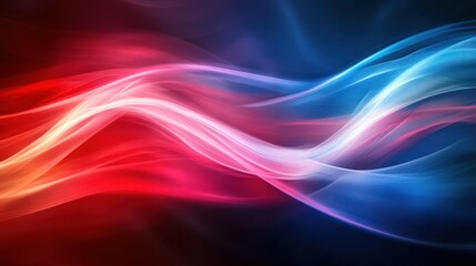 Leinwandbilder - Abstract red blue wave energy flow background, design
