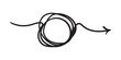 © syamhnsb - tangled lines with scribbled circles drawn by hand with thin lines, divider shapes. Clipart vector isolated on transparent background