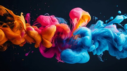 Poster - Vibrant Colors Dance in Liquid Symphony