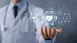 © lime - Smart Health Technology in Doctor’s Hand with Virtual Icons.Generative AI