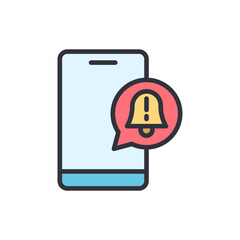 Poster - Mobile Notification Alert With Exclamation Mark For New Incoming Messages