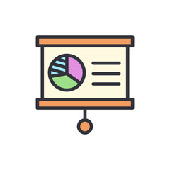 Poster - Presentation Board Displaying Business Data Visualization With Pie Chart