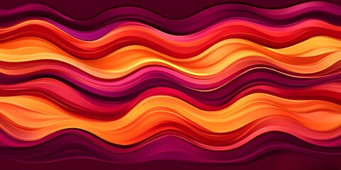Poster - Abstract Background with Vibrant Red Orange and Purple Wavy Lines Design for Modern Wallpaper or Website Banner This dynamic image features flowing waves of color ideal for digital art projects