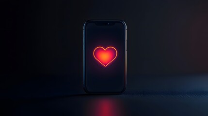 Poster - Flat UI design showing pulse sync in progress with animated glow and minimalist heart icon