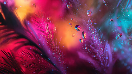 Poster - Abstract colorful background with water drops wallpaper for desktop and mobile hd resolution art design