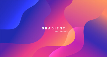 Fototapete - Abstract gradient background with smooth flowing shapes 