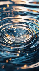 Poster - Water ripple motion natural setting macro photography calm environment close-up perspective tranquility concept