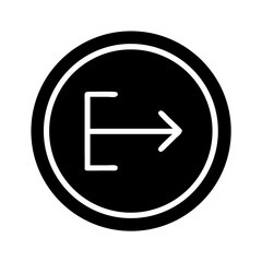 Poster - Right arrow in black circular icon in minimal navigation style