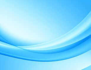 Wall Mural - Smooth blue abstract background with wavy lines creating serene and calming effect. gradient transitions from light to darker blue, adding depth and elegance to design