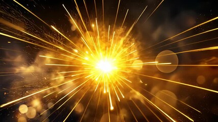 Leinwandbilder - Golden Burst of Light and Energy A Dazzling Visual Spectacle