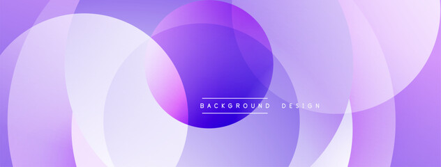 Aufkleber - Abstract purple layers create flowing design. Soft gradients, modern aesthetic, suitable for digital backgrounds or presentations.