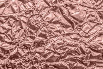 Wall Mural - luxury shiny metallic copper foil crumpled texture background