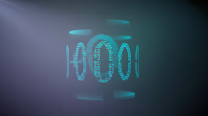 Glowing digital symbols in abstract form, representing the essence of modern coding and technology.
