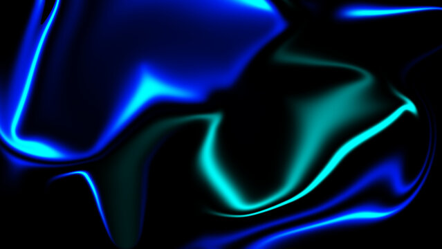Abstract Flowing Blue and Teal Design