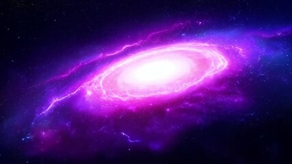 Wall Mural - abstract fractal galaxy, glowing swirls in deep space, cosmic dust