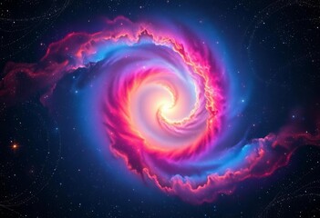 Wall Mural - Vibrant nebulae swirl with glowing cosmic dust and countless shimmering stars, colorful, stardust