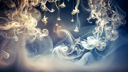 Poster - Whispering Smoke A Dreamlike Dance of Colors and Textures in a Mystical Realm