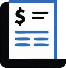 Aufkleber - Blue web button design shows a vector illustration of a mobile phone icon and a calculator symbol