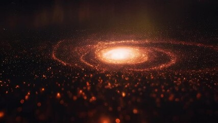 Wall Mural - abstract fractal galaxy, glowing swirls in deep space, cosmic dust
