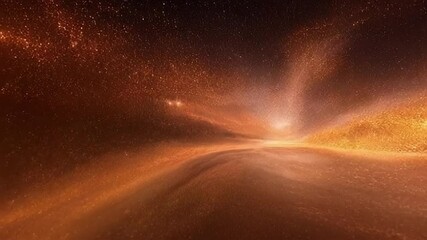 Wall Mural - abstract fractal galaxy, glowing swirls in deep space, cosmic dust